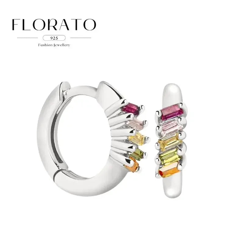 925 Sterling Silver Needle Irregular White Zircon Hoop Earrings For Women Pearl Ear Buckles Vintage Luxury Crystal Jewelry Gifts