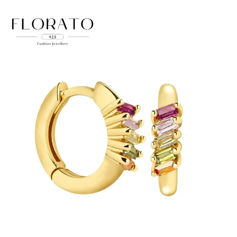 925 Sterling Silver Needle Irregular White Zircon Hoop Earrings For Women Pearl Ear Buckles Vintage Luxury Crystal Jewelry Gifts