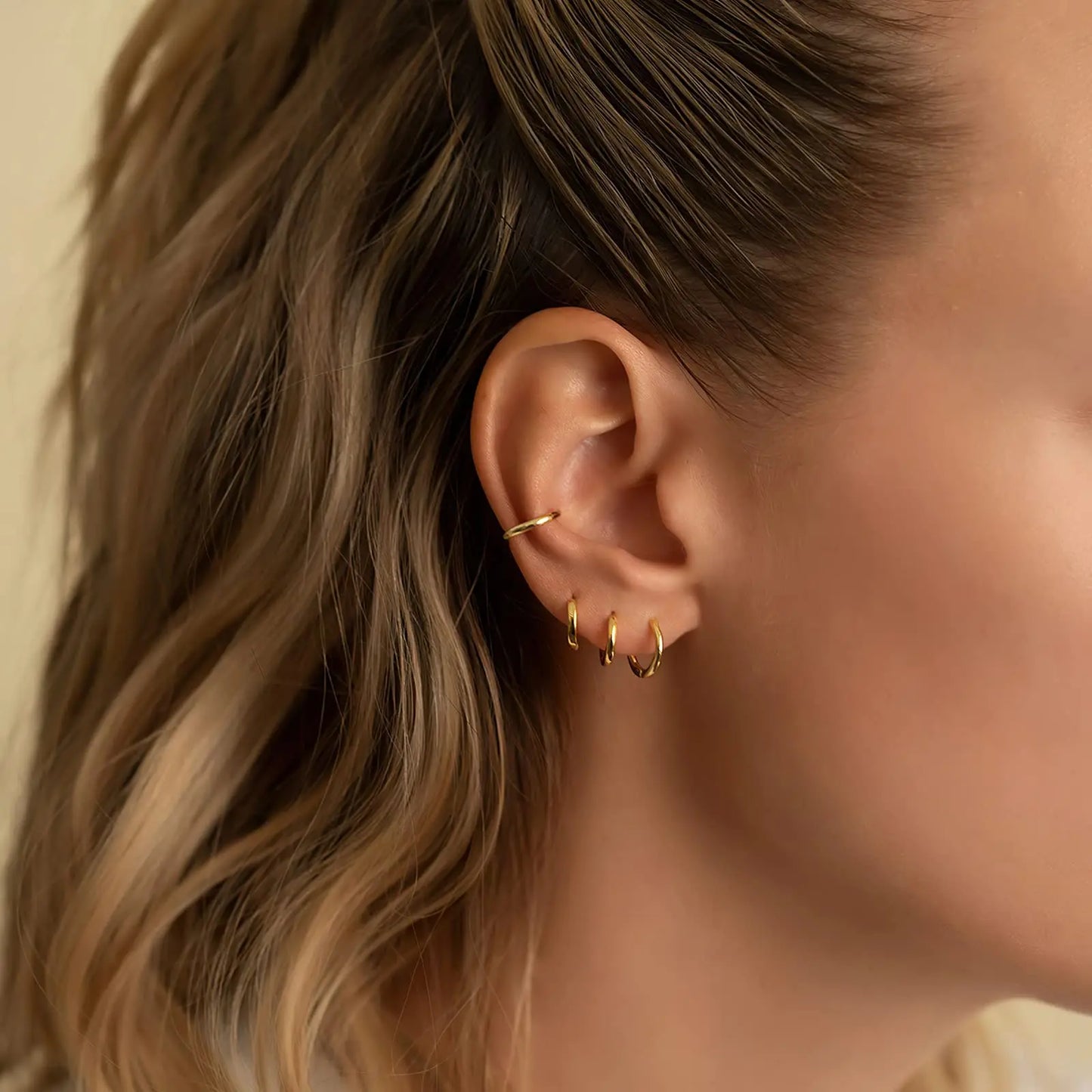 Shevalues Hoop Earrings for Women Luxury 14K Gold Plated Jewelry Set for Men New Piercing Ear Rings Hypoallergenic Earrings