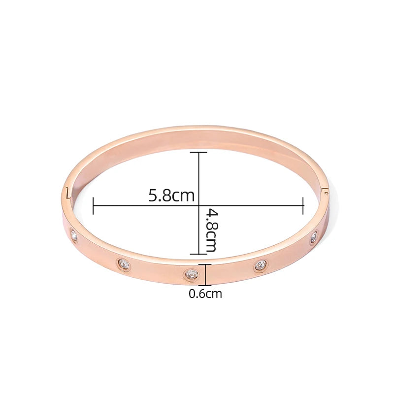 UILZ 316L Cross Design Bracelets Bangle Gold Color Waterproof Stainless Steel Luxury Brand Bangles For Women Gift Drop Shipping