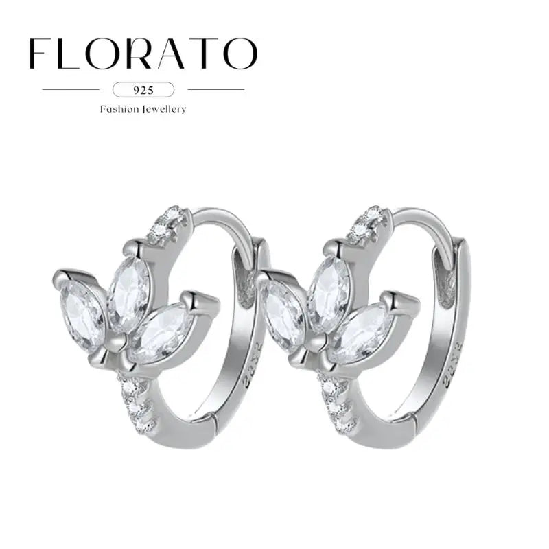 925 Sterling Silver Needle Irregular White Zircon Hoop Earrings For Women Pearl Ear Buckles Vintage Luxury Crystal Jewelry Gifts
