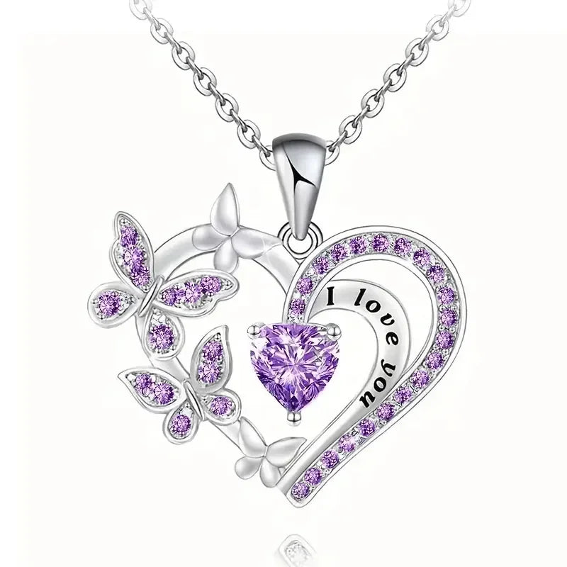 New High end Geometric Design Love Cube Zirconia Necklace with Sparkling Zirconia Jewelry Elegant Daily Accessories Wholesale