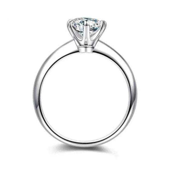 925 Sterling Silver moissanite Rings women Shining crystal adjustable size Fashion party Couple Gifts engagement wedding Jewelry