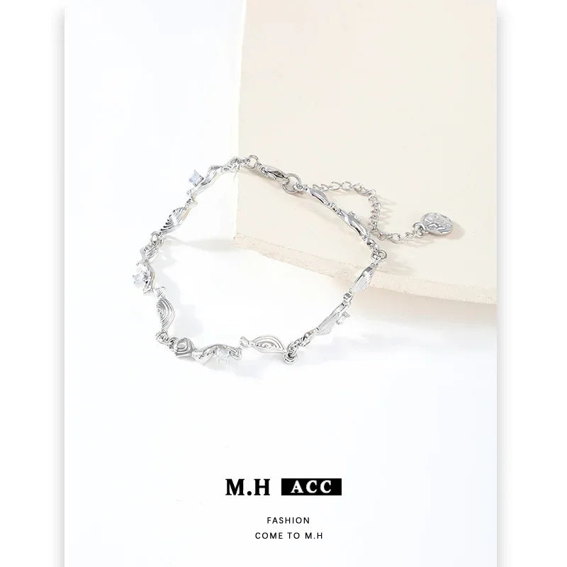Original Abstract Irregular Women's Bracelet Non-fading Summer Cold Style Fashion Versatile High-End Feeling Hand Jewelry
