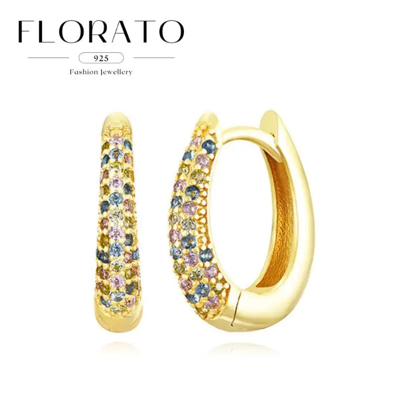 925 Sterling Silver Needle Irregular White Zircon Hoop Earrings For Women Pearl Ear Buckles Vintage Luxury Crystal Jewelry Gifts