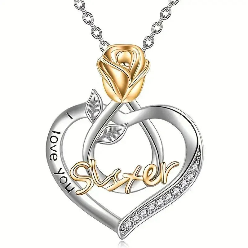 New High end Geometric Design Love Cube Zirconia Necklace with Sparkling Zirconia Jewelry Elegant Daily Accessories Wholesale