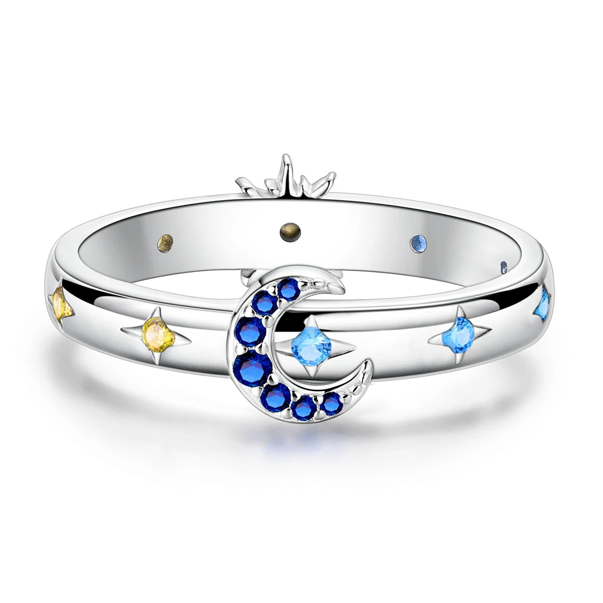 Original 925 Silver Ring For Woman Heart Star Sparkling Zircon Engagement Anniversary Fashion Jewelry