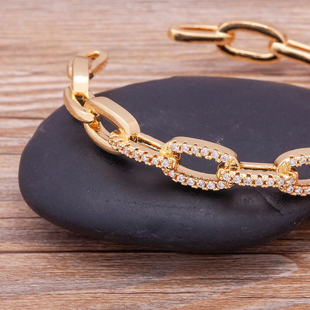 Nidin New Fashion Women Exaggerated Open Bracelets Female Rhinestone Luxury Temperament Exquisite Design Hand Shiny Jewelry Gift