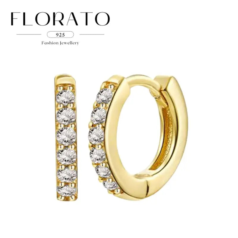 925 Sterling Silver Needle Irregular White Zircon Hoop Earrings For Women Pearl Ear Buckles Vintage Luxury Crystal Jewelry Gifts
