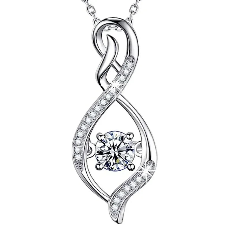 New High end Geometric Design Love Cube Zirconia Necklace with Sparkling Zirconia Jewelry Elegant Daily Accessories Wholesale