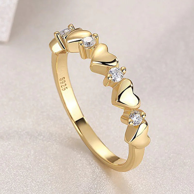 TFGLBU New Full 2mm Moissanite Ring for Women 18k Plated Lab Diamond Solid S925 Silver Matching Party Ring Jewelry Wholesale
