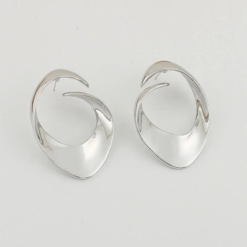 Modern Jewelry European and American Design Metal Geometric Irregular Earrings For Women Party Gifts Exaggerative Accessories