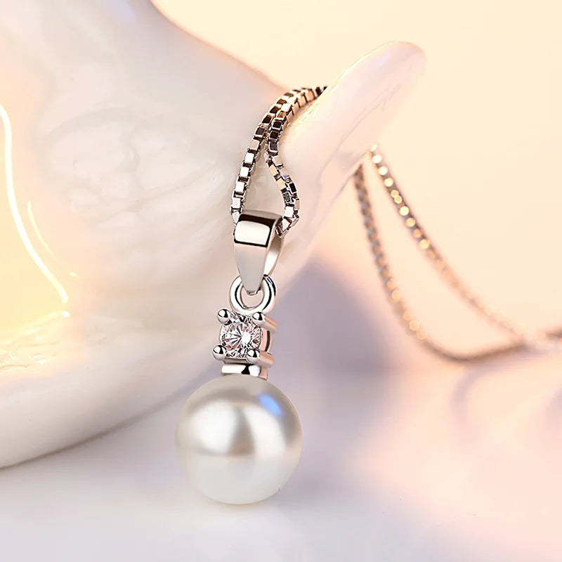 925 Sterling Silver Necklace for Women Simple Irregular Heart Moon Trendy Simple Geometric Handmade Chocker Fine Jewelry