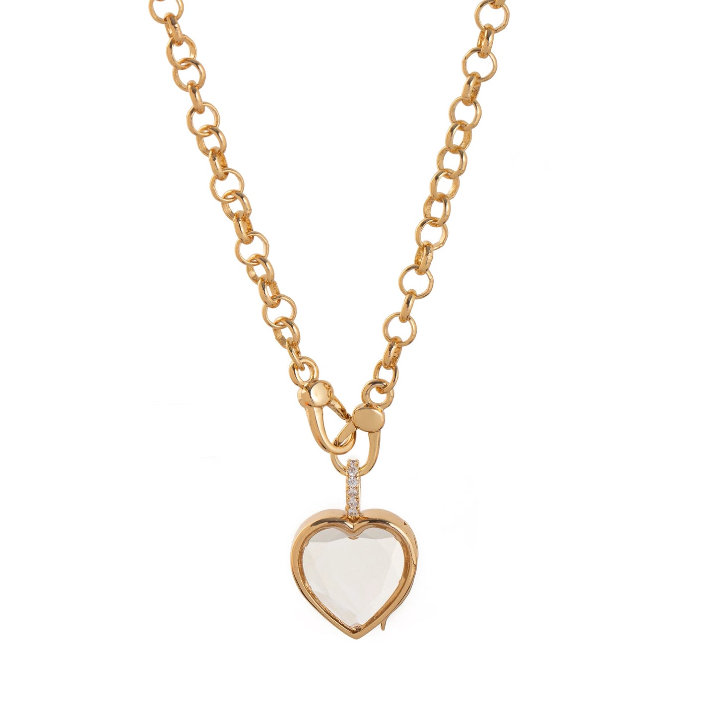Retro personality picture box pendant with openable DIY pendant, hollow design, transparent box, gold-plated color preservation