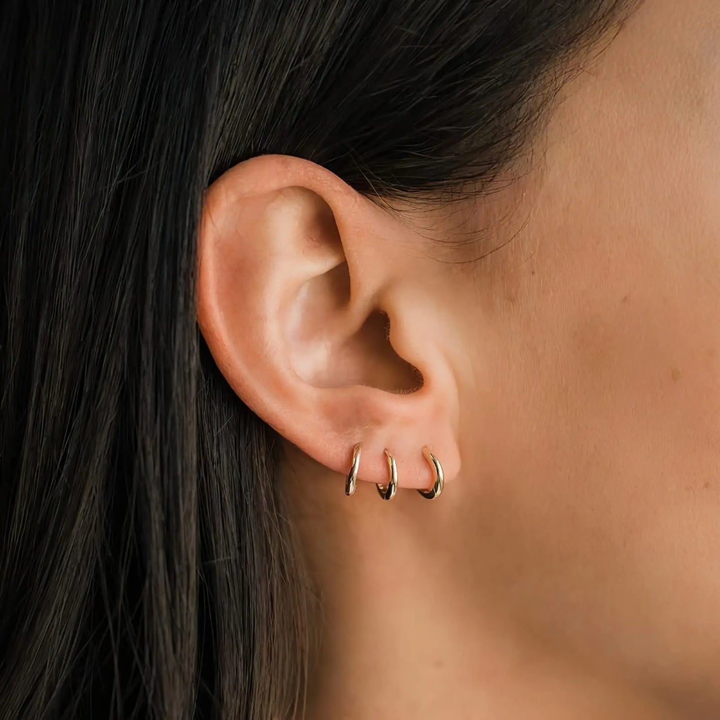 Shevalues Hoop Earrings for Women Luxury 14K Gold Plated Jewelry Set for Men New Piercing Ear Rings Hypoallergenic Earrings