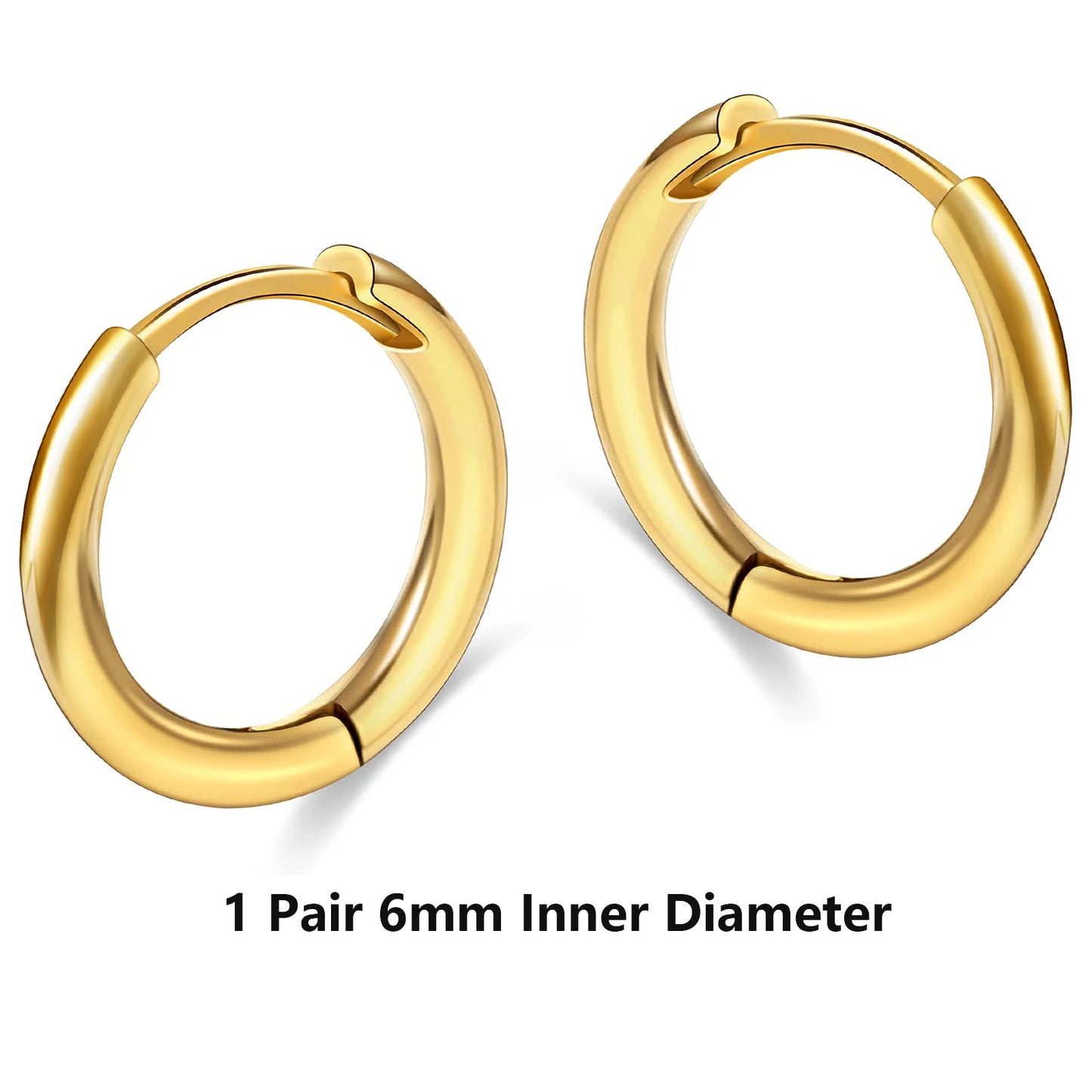Shevalues Hoop Earrings for Women Luxury 14K Gold Plated Jewelry Set for Men New Piercing Ear Rings Hypoallergenic Earrings