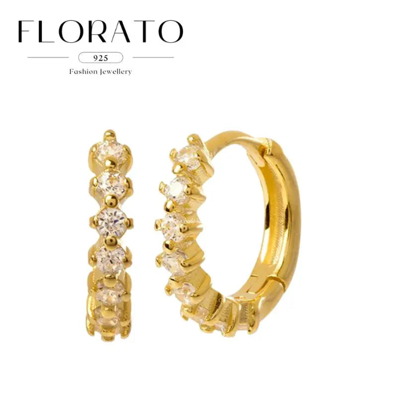 925 Sterling Silver Needle Irregular White Zircon Hoop Earrings For Women Pearl Ear Buckles Vintage Luxury Crystal Jewelry Gifts