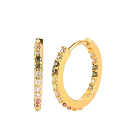 925 Sterling Silver Needle Irregular White Zircon Hoop Earrings For Women Pearl Ear Buckles Vintage Luxury Crystal Jewelry Gifts