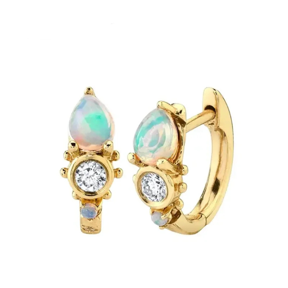 925 Sterling Silver Needle Irregular White Zircon Hoop Earrings For Women Pearl Ear Buckles Vintage Luxury Crystal Jewelry Gifts