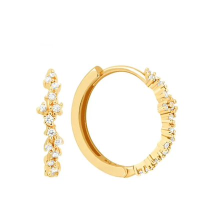 925 Sterling Silver Needle Irregular White Zircon Hoop Earrings For Women Pearl Ear Buckles Vintage Luxury Crystal Jewelry Gifts