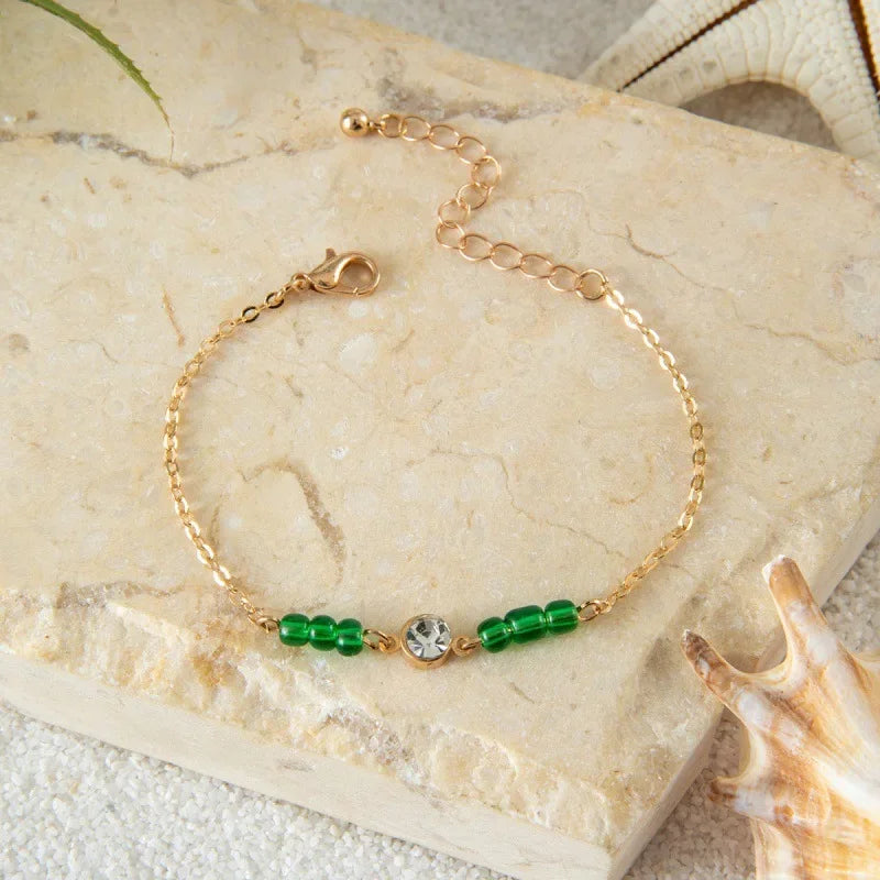 Fashionable Single-Layer Alloy Heart-Shaped Butterfly Eye Bracelet Women's Jewelry Accessory Versatile And Stylish Handwear