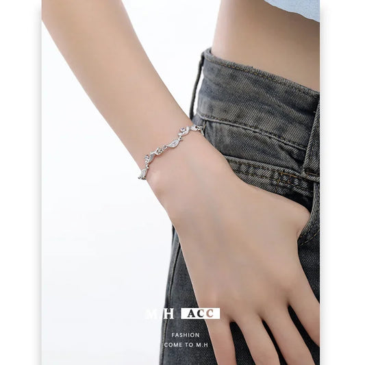Original Abstract Irregular Women's Bracelet Non-fading Summer Cold Style Fashion Versatile High-End Feeling Hand Jewelry