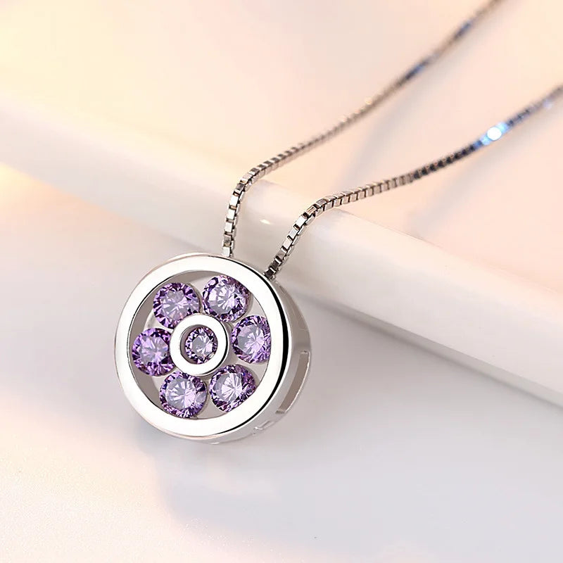 925 Sterling Silver Necklace for Women Simple Irregular Heart Moon Trendy Simple Geometric Handmade Chocker Fine Jewelry