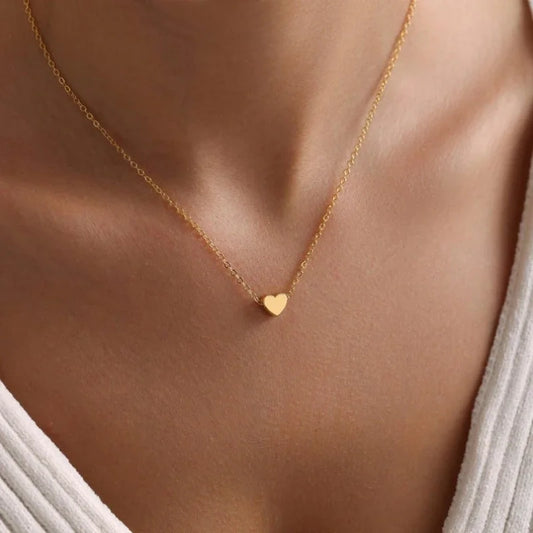 Gold Plated Heart Necklace |Silver Plated Necklace Cute Dainty Love Pendant Necklaces for Women Gift for Girls Gift for Women