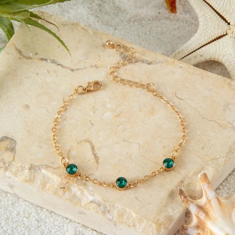 Fashionable Single-Layer Alloy Heart-Shaped Butterfly Eye Bracelet Women's Jewelry Accessory Versatile And Stylish Handwear