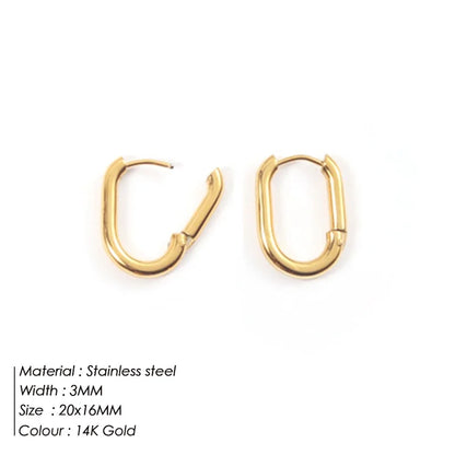 Fashion Gold Size Circle Earrings Women's Jewelry Accessories Classic Stainless Steel Earrings Wholesale