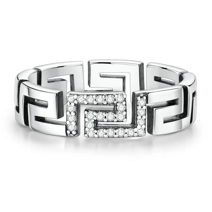 Original 925 Silver Ring For Woman Heart Star Sparkling Zircon Engagement Anniversary Fashion Jewelry