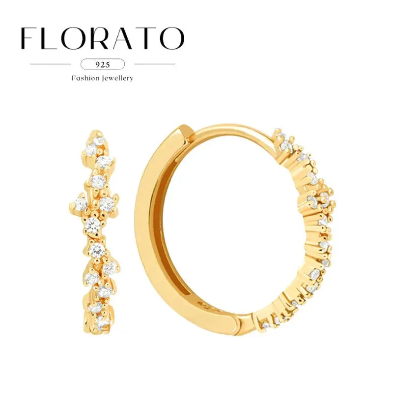925 Sterling Silver Needle Irregular White Zircon Hoop Earrings For Women Pearl Ear Buckles Vintage Luxury Crystal Jewelry Gifts