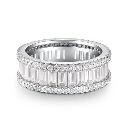 Luxury Solid Platinum PT950  Women's Pink Diamond Rings High-grade Ins-style Simple Moissanite Diamond Ring
