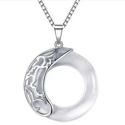 Unisex Alloy Necklace Dragon Pattern Guardian Sun Moon Couple Jewelry Accessories DIY Pendant Student Fashion Jewelry