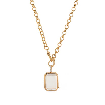 Retro personality picture box pendant with openable DIY pendant, hollow design, transparent box, gold-plated color preservation