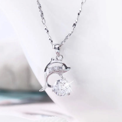 925 Sterling Silver Necklace for Women Simple Irregular Heart Moon Trendy Simple Geometric Handmade Chocker Fine Jewelry