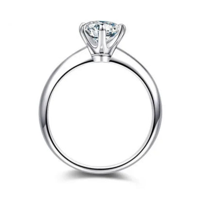 925 Sterling Silver moissanite Rings women Shining crystal adjustable size Fashion party Couple Gifts engagement wedding Jewelry