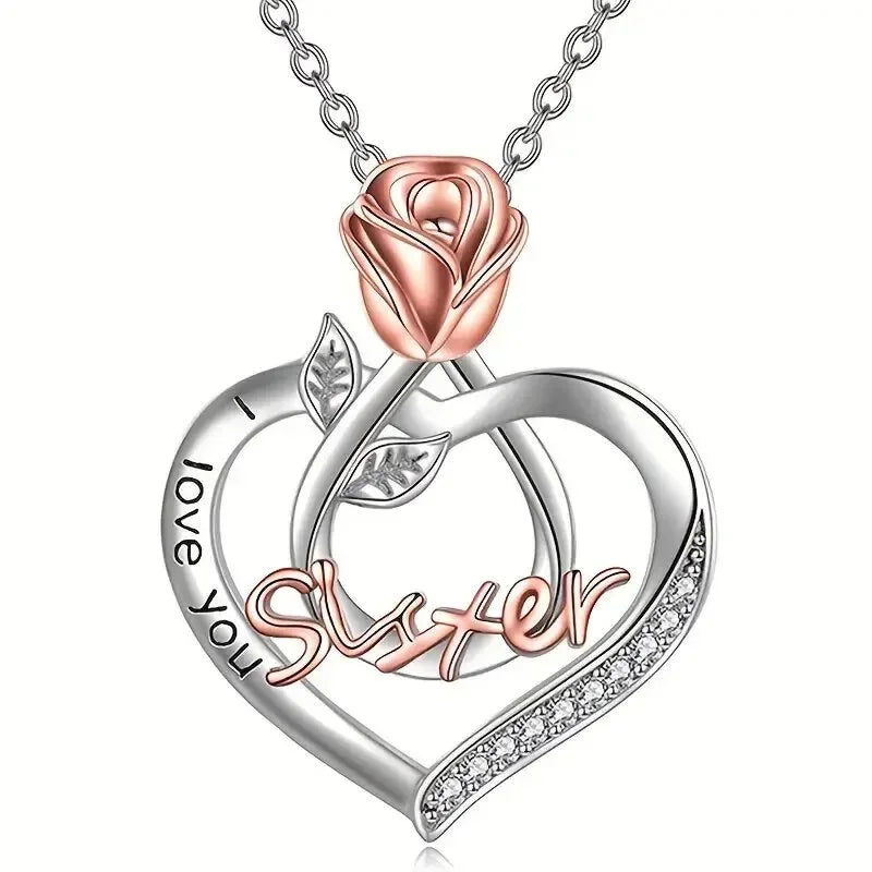 New High end Geometric Design Love Cube Zirconia Necklace with Sparkling Zirconia Jewelry Elegant Daily Accessories Wholesale