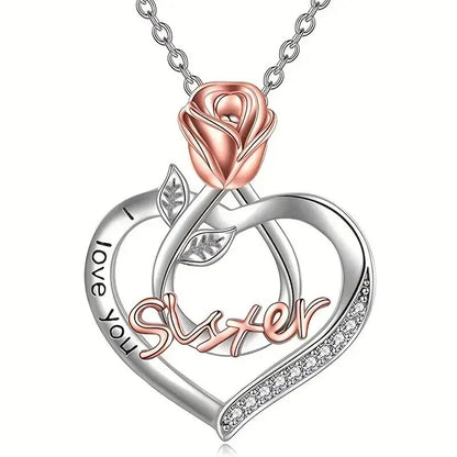 New High end Geometric Design Love Cube Zirconia Necklace with Sparkling Zirconia Jewelry Elegant Daily Accessories Wholesale