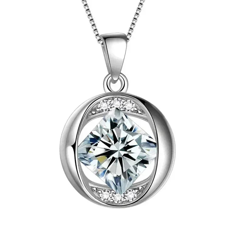 New High end Geometric Design Love Cube Zirconia Necklace with Sparkling Zirconia Jewelry Elegant Daily Accessories Wholesale
