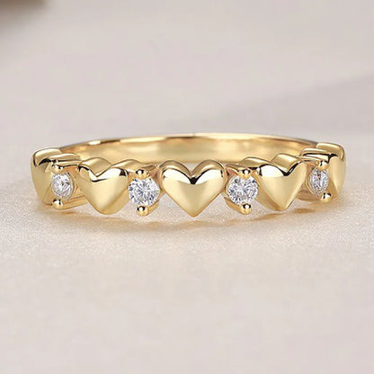 TFGLBU New Full 2mm Moissanite Ring for Women 18k Plated Lab Diamond Solid S925 Silver Matching Party Ring Jewelry Wholesale