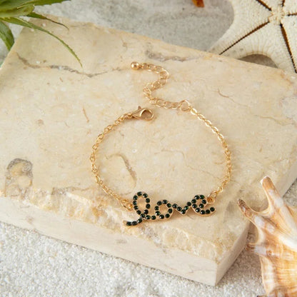 Fashionable Single-Layer Alloy Heart-Shaped Butterfly Eye Bracelet Women's Jewelry Accessory Versatile And Stylish Handwear