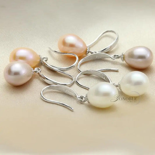 Bridal Natural Freshwater Set With Pearl Earrings And Necklace 925 Silver Jewelry Set Daughter Wife Mother Gift Whife Pink Black