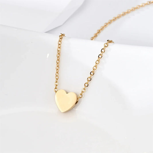 Gold Plated Heart Necklace |Silver Plated Necklace Cute Dainty Love Pendant Necklaces for Women Gift for Girls Gift for Women