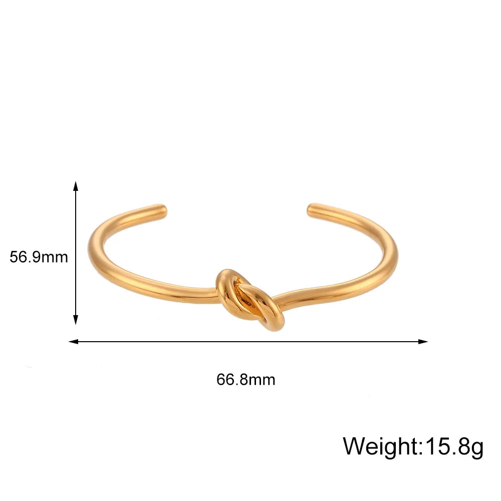 Stainless Steel Bracelets Vintage Men's Fashion Woven Twist Texture Bangles For Women Jewelry Statement Streetwear Goth Gifts