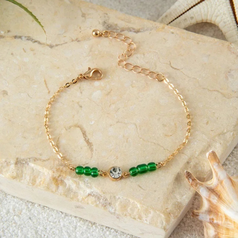 Fashionable Single-Layer Alloy Heart-Shaped Butterfly Eye Bracelet Women's Jewelry Accessory Versatile And Stylish Handwear