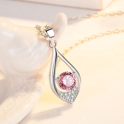 925 Sterling Silver Necklace for Women Simple Irregular Heart Moon Trendy Simple Geometric Handmade Chocker Fine Jewelry