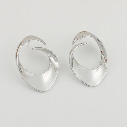 Modern Jewelry European and American Design Metal Geometric Irregular Earrings For Women Party Gifts Exaggerative Accessories