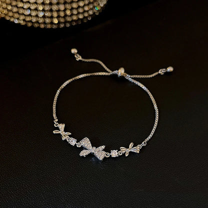 Luxury Classic Full of Rhinestones 18K Gold Plated Bracelets For Women Sparkling Simple Zircon Bracelets Jewelry Birthday Gifts