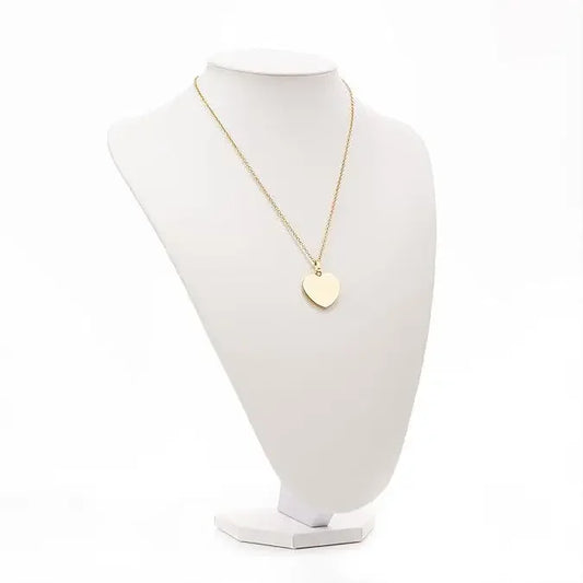 Fashionable Stainless Steel Mirror Surface Heart Shaped Necklace for Couples And Best Friends Unique Personality Jewelry Accesso